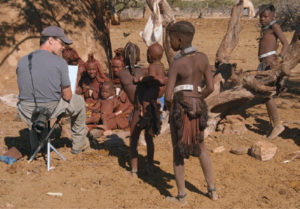 Scott Burdick painting in Africa
