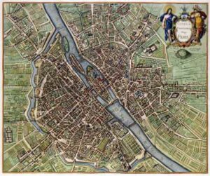 Old Map of Paris