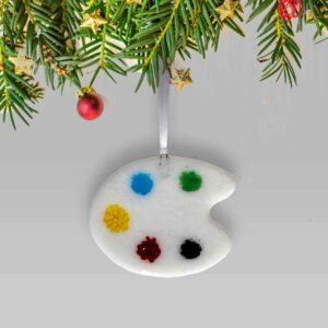 Limited edition Artglass Palette Ornament by Shirley Hambrick