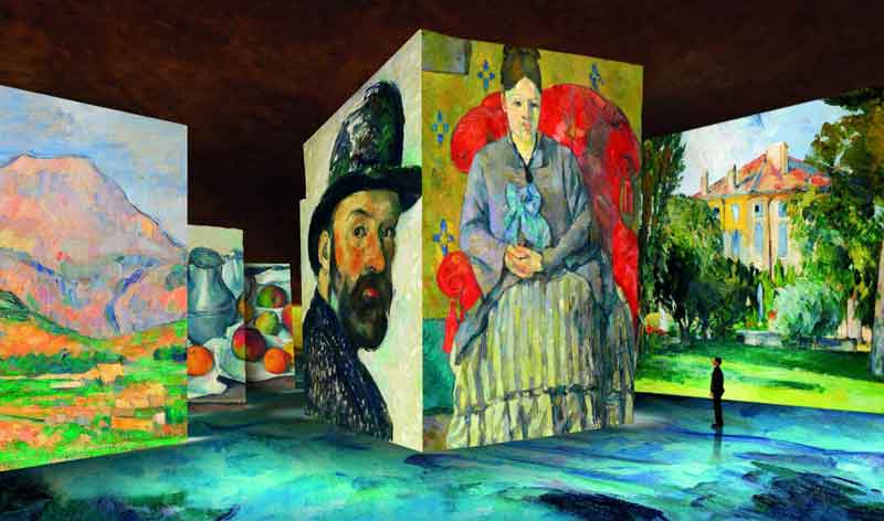Cézanne in the magnificent Carrières de Lumières