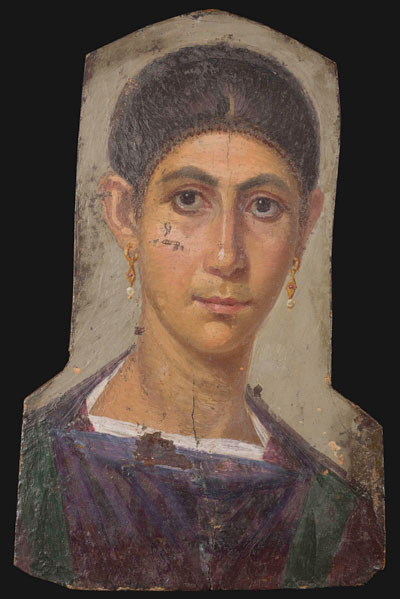 Mummy Portrait of Woman with Earrings