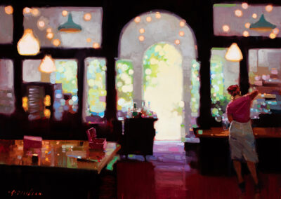 Interior, Cake Shop 2019 oil on panel 23x32"